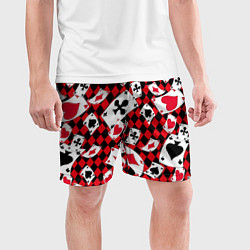 Шорты спортивные мужские Карты масти, цвет: 3D-принт — фото 2