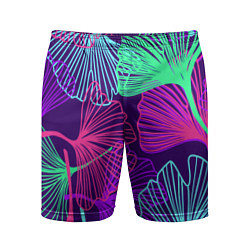 Шорты спортивные мужские Neon color pattern Fashion 2023, цвет: 3D-принт