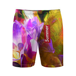 Мужские спортивные шорты Красочный цветочный узор Лето Colorful Floral Patt