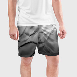Шорты спортивные мужские Мятая бумага Текстура Crumpled Paper Texture, цвет: 3D-принт — фото 2