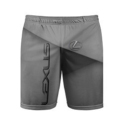 Мужские спортивные шорты Lexus - серая абстракция