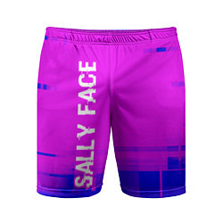 Шорты спортивные мужские Sally Face Glitch Text Effect, цвет: 3D-принт