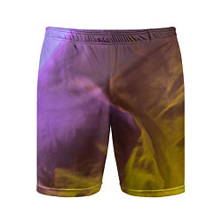 Мужские спортивные шорты Неоновые фонари на шёлковой поверхности - Фиолетов