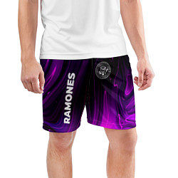 Шорты спортивные мужские Ramones Violet Plasma, цвет: 3D-принт — фото 2