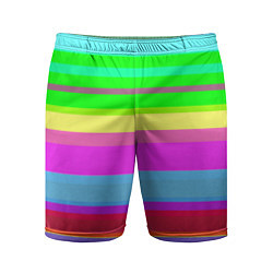 Шорты спортивные мужские Тропические линии, цвет: 3D-принт