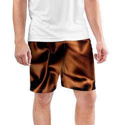 Шорты спортивные мужские Шелк шоколадный оттенок, цвет: 3D-принт — фото 2