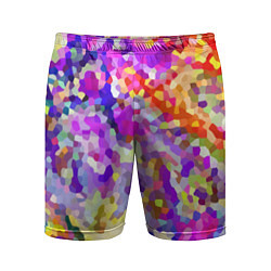 Шорты спортивные мужские Летняя мозаика, цвет: 3D-принт