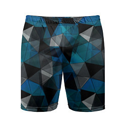 Мужские спортивные шорты Сине-черный геометрический