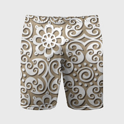 Мужские спортивные шорты Цветочный кружевной орнамент