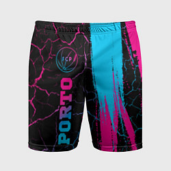 Шорты спортивные мужские Porto - neon gradient: по-вертикали, цвет: 3D-принт
