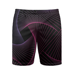 Шорты спортивные мужские Неоновые волны градиент, цвет: 3D-принт