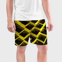 Шорты спортивные мужские Желтые ступеньки, цвет: 3D-принт — фото 2