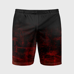 Мужские спортивные шорты Черный однотонный и гранжевый красный