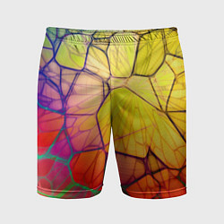 Шорты спортивные мужские Абстрактные цветные фигуры, цвет: 3D-принт