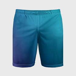 Шорты спортивные мужские Градиент - морская глубина, цвет: 3D-принт