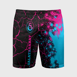 Шорты спортивные мужские Galatasaray - neon gradient: по-вертикали, цвет: 3D-принт