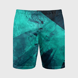 Шорты спортивные мужские Текстура малахита, цвет: 3D-принт