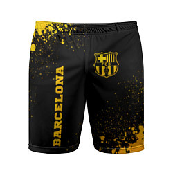 Мужские спортивные шорты Barcelona - gold gradient: надпись, символ