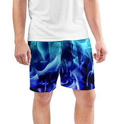 Шорты спортивные мужские Огненный неоновый градиент, цвет: 3D-принт — фото 2