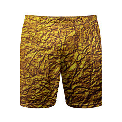Шорты спортивные мужские Золотая фольга, цвет: 3D-принт