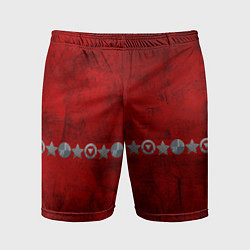 Шорты спортивные мужские Красный градиент, цвет: 3D-принт