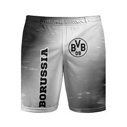 Шорты спортивные мужские Borussia sport на светлом фоне: надпись, символ, цвет: 3D-принт