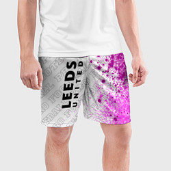 Шорты спортивные мужские Leeds United pro football: по-вертикали, цвет: 3D-принт — фото 2