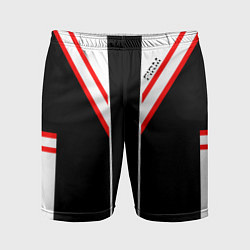 Мужские спортивные шорты FIRM черная с белым углом