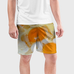 Шорты спортивные мужские Яичница с салом, цвет: 3D-принт — фото 2