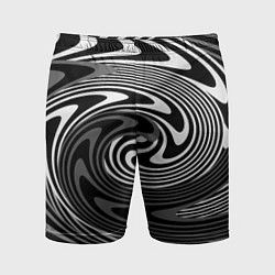 Шорты спортивные мужские Black and white abstract pattern, цвет: 3D-принт
