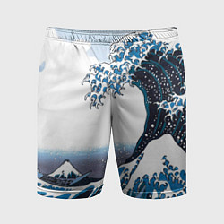 Шорты спортивные мужские Цунами в Японии, цвет: 3D-принт
