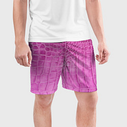 Шорты спортивные мужские Кожа - текстура - pink, цвет: 3D-принт — фото 2