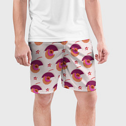 Шорты спортивные мужские Абстрактный полукруг и разноцветная звезда, цвет: 3D-принт — фото 2