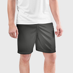 Шорты спортивные мужские Серый, черный градиент, цвет: 3D-принт — фото 2