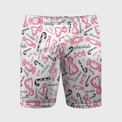 Шорты спортивные мужские Сладкая жизнь в розовом цвете, цвет: 3D-принт