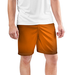 Шорты спортивные мужские Кислотный оранжевый с градиентом, цвет: 3D-принт — фото 2