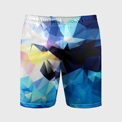 Мужские спортивные шорты Polygon blue abstract collection