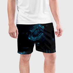 Шорты спортивные мужские Кибер абстракт, цвет: 3D-принт — фото 2