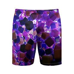 Шорты спортивные мужские Разноцветные воздушные кубики, цвет: 3D-принт