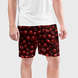 Шорты спортивные мужские Сочная текстура из вишни, цвет: 3D-принт — фото 2