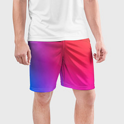 Шорты спортивные мужские Цветной градиент, цвет: 3D-принт — фото 2