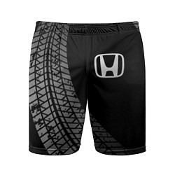 Шорты спортивные мужские Honda tire tracks, цвет: 3D-принт