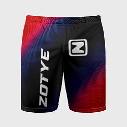 Шорты спортивные мужские Zotye красный карбон, цвет: 3D-принт