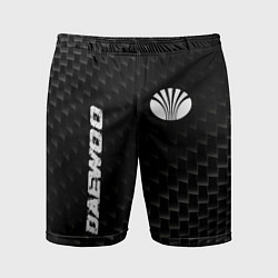 Шорты спортивные мужские Daewoo карбоновый фон, цвет: 3D-принт