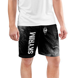Шорты спортивные мужские Skyrim glitch на темном фоне: надпись, символ, цвет: 3D-принт — фото 2