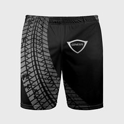 Шорты спортивные мужские Genesis tire tracks, цвет: 3D-принт