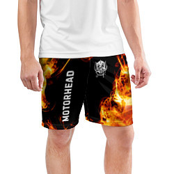 Шорты спортивные мужские Motorhead и пылающий огонь, цвет: 3D-принт — фото 2