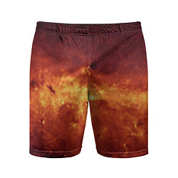 Шорты спортивные мужские Огненная галактика, цвет: 3D-принт