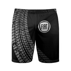 Шорты спортивные мужские Fiat tire tracks, цвет: 3D-принт