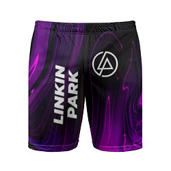 Шорты спортивные мужские Linkin Park violet plasma, цвет: 3D-принт